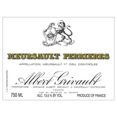 Albert Grivault Meursault 1er Cru Perrieres Blanc 2020 (6x75cl)