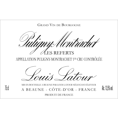 Louis Latour Puligny Montrachet 1er Cru Les Referts 2022 (6x75cl)