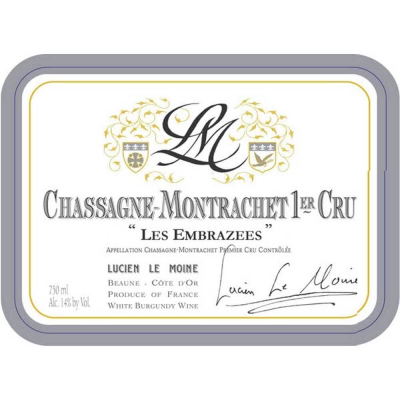 Lucien Le Moine Chassagne-Montrachet 1er Cru Embrazees Blanc 2018 (1x75cl)
