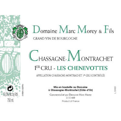 Marc Morey & Fils Chassagne-Montrachet 1er Cru Les Chenevottes 2022 (6x75cl)