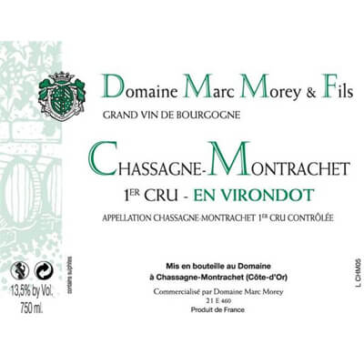 Marc Morey & Fils Chassagne-Montrachet 1er Cru En Virondot 2022 (6x75cl)