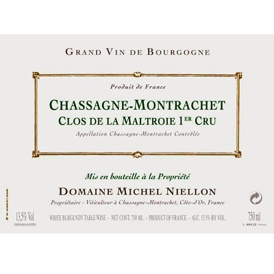 Michel Niellon Chassagne-Montrachet 1er Cru Clos de la Maltroie Blanc 2017 (12x75cl)