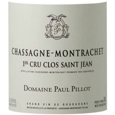 Paul Pillot Chassagne-Montrachet 1er Cru Clos Saint Jean Blanc 2020 (6x75cl)