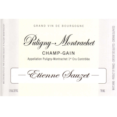 Etienne Sauzet Puligny-Montrachet 1er Cru Champ Gain 2022 (6x75cl)
