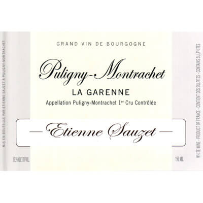 Etienne Sauzet Puligny-Montrachet 1er Cru La Garenne 2014 (1x75cl)