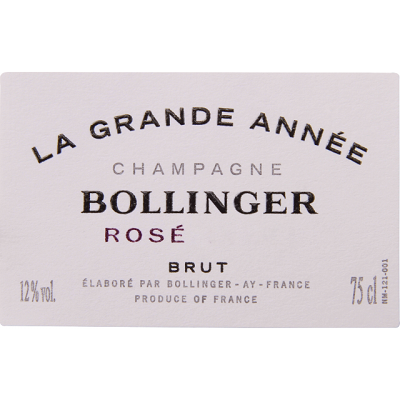 Bollinger La Grande Annee Rose 2012 (3x150cl)