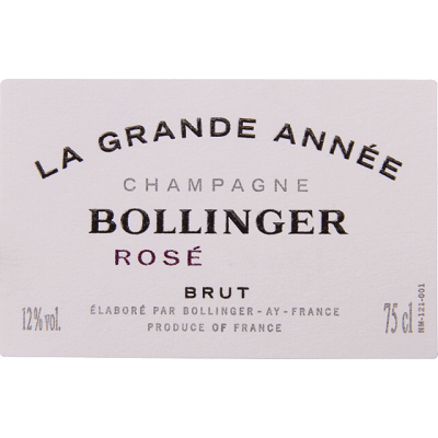 Bollinger La Grande Annee Rose 2014 (6x75cl)