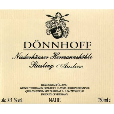 Donnhoff Niederhauser Hermannshohle Riesling Auslese 2007 (6x75cl)