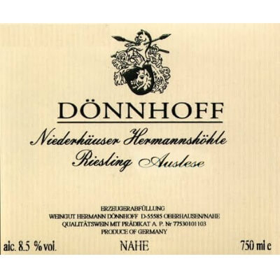 Donnhoff Niederhauser Hermannshohle Riesling Auslese 2007 (12x37.5cl)