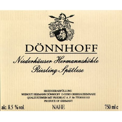 Donnhoff Niederhauser Hermannshohle Riesling Spatlese 2014 (6x75cl)