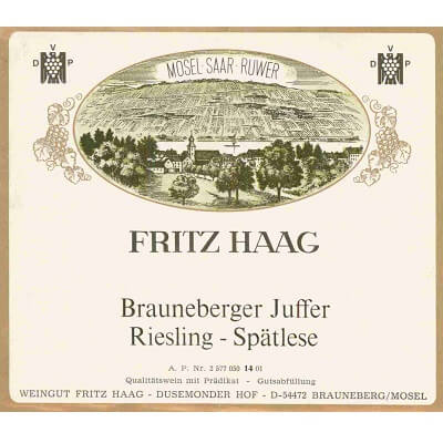 Fritz Haag Brauneberger Juffer Riesling Spatlese 2019 (6x75cl)