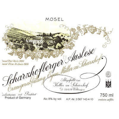 Egon Muller Scharzhofberger Riesling Auslese Goldkapsel 2018 (1x300cl)