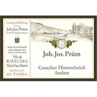 Joh. Jos. Prum Graacher Himmelreich Riesling Auslese 2022 (6x75cl)