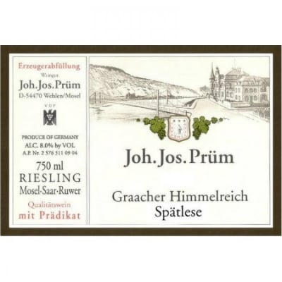 Joh. Jos. Prum Graacher Himmelreich Riesling Spatlese 2010 (6x75cl)