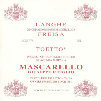 Giuseppe Mascarello Langhe Freisa Toetto 2018 (6x75cl)