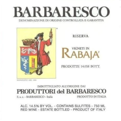 Produttori del Barbaresco Barbaresco Rabaja Riserva 2019 (3x150cl)
