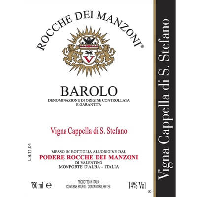 Rocche Dei Manzoni Barolo Cappella Santo Stefano 2004 (6x75cl)
