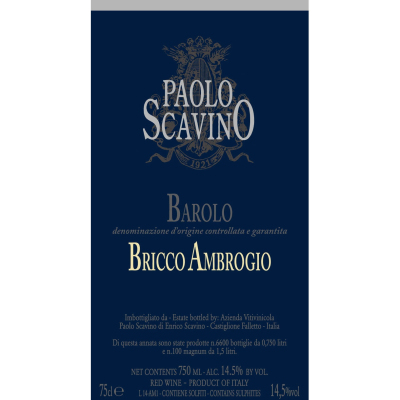 Paolo Scavino Barolo Bricco Ambrogio 2020 (6x75cl)