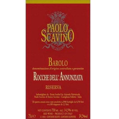 Paolo Scavino Barolo Riserva Rocche dell'Annunziata 2013 (6x75cl)