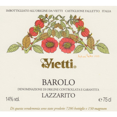 Vietti Barolo Lazzarito 2016 (1x150cl)