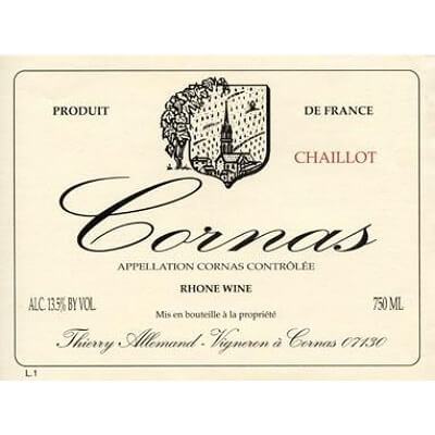 Thierry Allemand Cornas Les Chaillots 2016 (2x150cl)