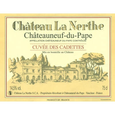 La Nerthe Chateauneuf-du-Pape Cuvee des Cadettes 2010 (6x150cl)