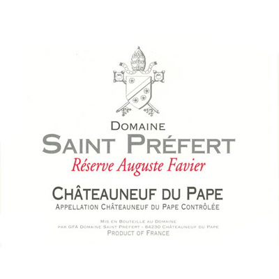 Saint Prefert Chateauneuf-du-Pape Reserve Auguste Favier 2019 (6x75cl)