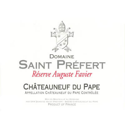 Saint Prefert Chateauneuf-du-Pape Reserve Auguste Favier 2010 (1x75cl)