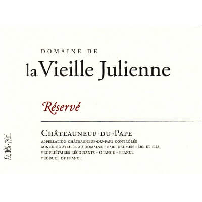 La Vieille Julienne Chateauneuf-du-Pape Reserve 2019 (6x75cl)