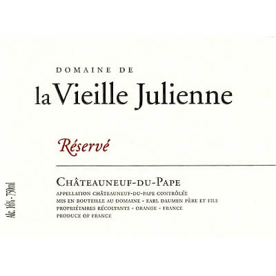 La Vieille Julienne Chateauneuf-du-Pape Reserve 2003 (6x75cl)