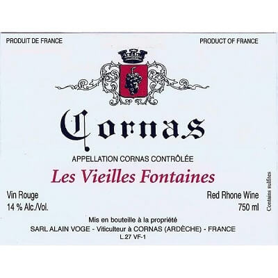Alain Voge Cornas Les Vieilles Fontaines 2022 (1x75cl)