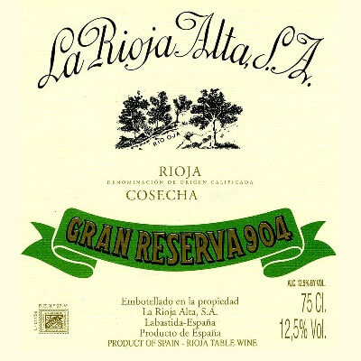 La Rioja Alta Gran Reserva 904 1997 (12x75cl)