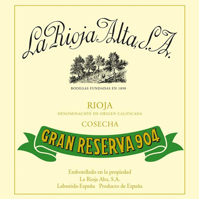 La Rioja Alta Gran Reserva 904 2005 (6x75cl)