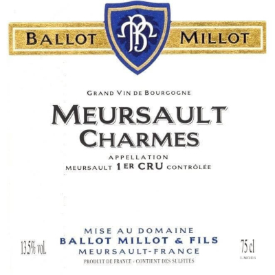 Ballot Millot Meursault 1er Cru Charmes 2020 (6x75cl)