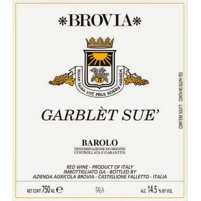 Brovia Barolo Garblet Sue 2018 (3x150cl)