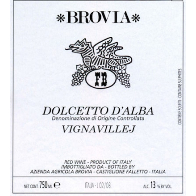 Brovia Dolcetto d'Alba Vigna Villej 2019 (6x75cl)