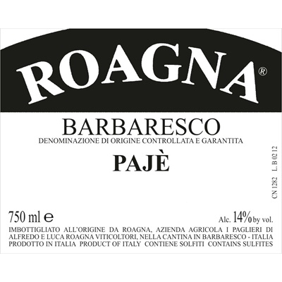 Roagna Barbaresco Paje 2015 (6x75cl)