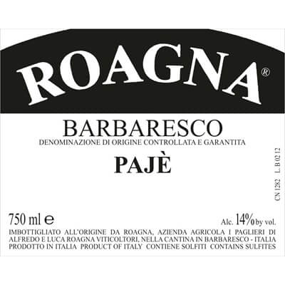 Roagna Barbaresco Paje 2018 (3x150cl)