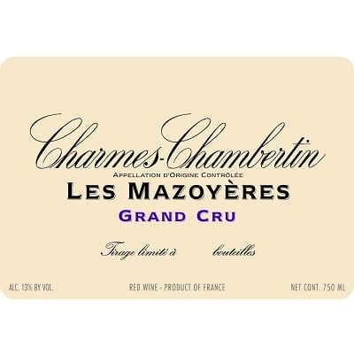 Vougeraie Charmes-Chambertin Grand Cru Mazoyeres 2018 (6x75cl)