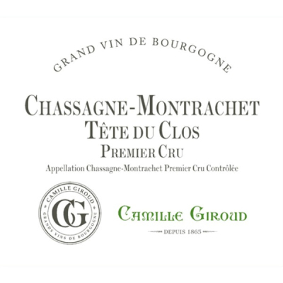 Camille Giroud Chassagne Montrachet Tete Clos Rouge Blanc 2016 (1x75cl)