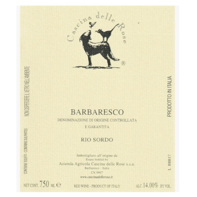 Cascina Rose Barbaresco Rio Sordo 2008 (6x75cl)