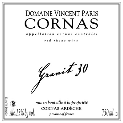 Vincent Paris Cornas Granit 30 2016 (6x75cl)