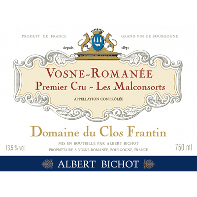 Clos Frantin (Albert Bichot) Vosne-Romanee 1er Cru Les Malconsorts 2022 (6x75cl)