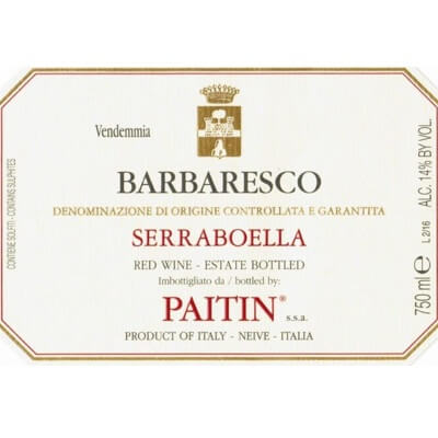 Paitin Barbaresco Serraboella 2019 (6x75cl)