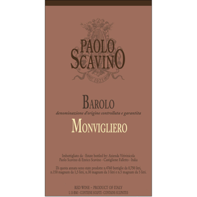 Paolo Scavino Barolo Monvigliero 2017 (6x75cl)