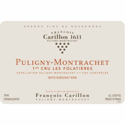 Francois Carillon Puligny-Montrachet 1er Cru Les Folatieres 2017 (1x300cl)