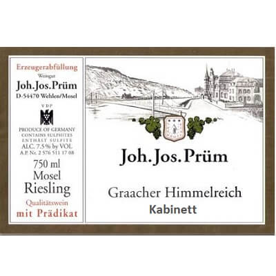 Joh. Jos. Prum Graacher Himmelreich Riesling Kabinett 2022 (6x75cl)