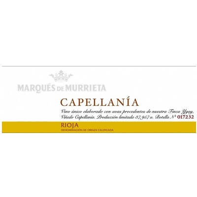 Marques de Murrieta Capellania Blanco Reserva 2018 (6x75cl)