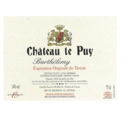 Le Puy Barthelemy 2019 (6x75cl)