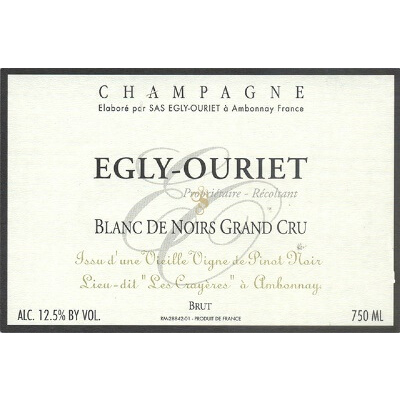 Egly-Ouriet Blanc de Noirs Grand Cru Les Crayeres NV (3x75cl)